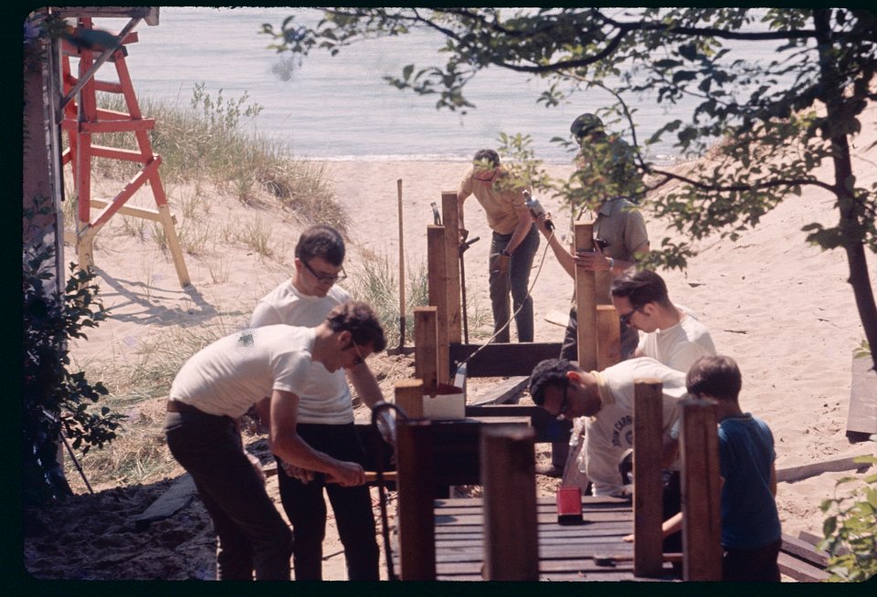 Oak Park Work Group 1970 -1 Gray beach stairs